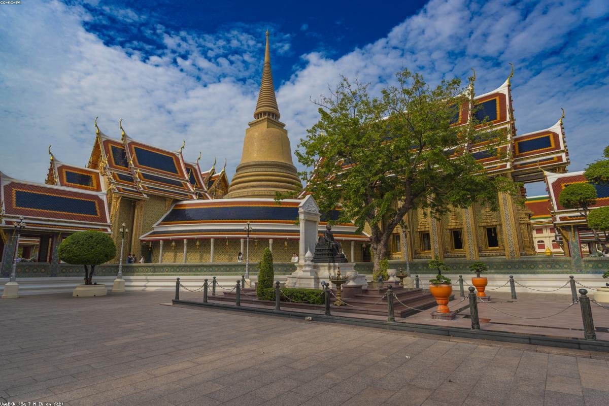 The Grand Palace in Bangkok and the Chao Phraya River