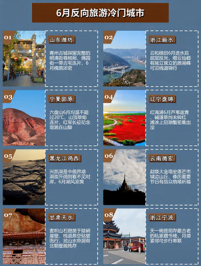 🗺️6月就去这8座冷门小城，人少价低