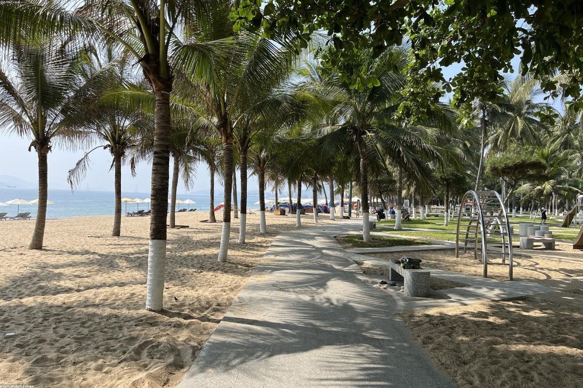 Nha Trang Beach and distant mountains