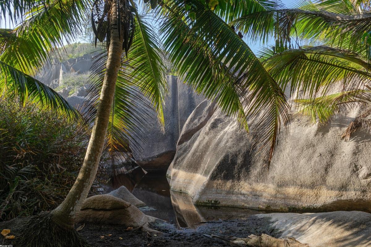 Granite boulders on the beaches of Seychelles de Agen Beach