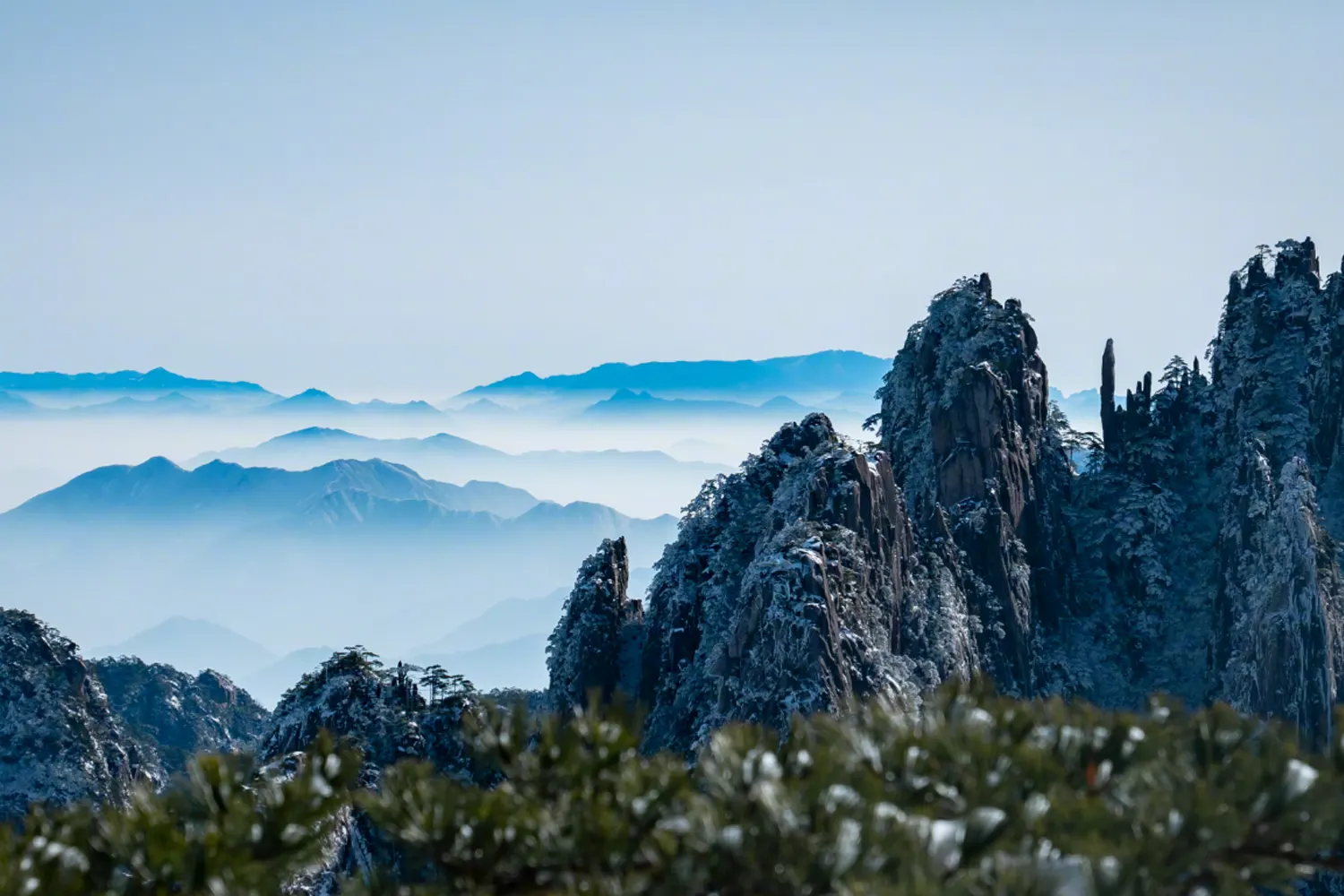Mountains in mist