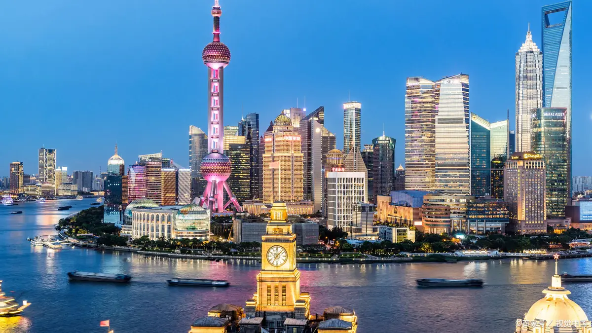 上海外滩的城市天际线